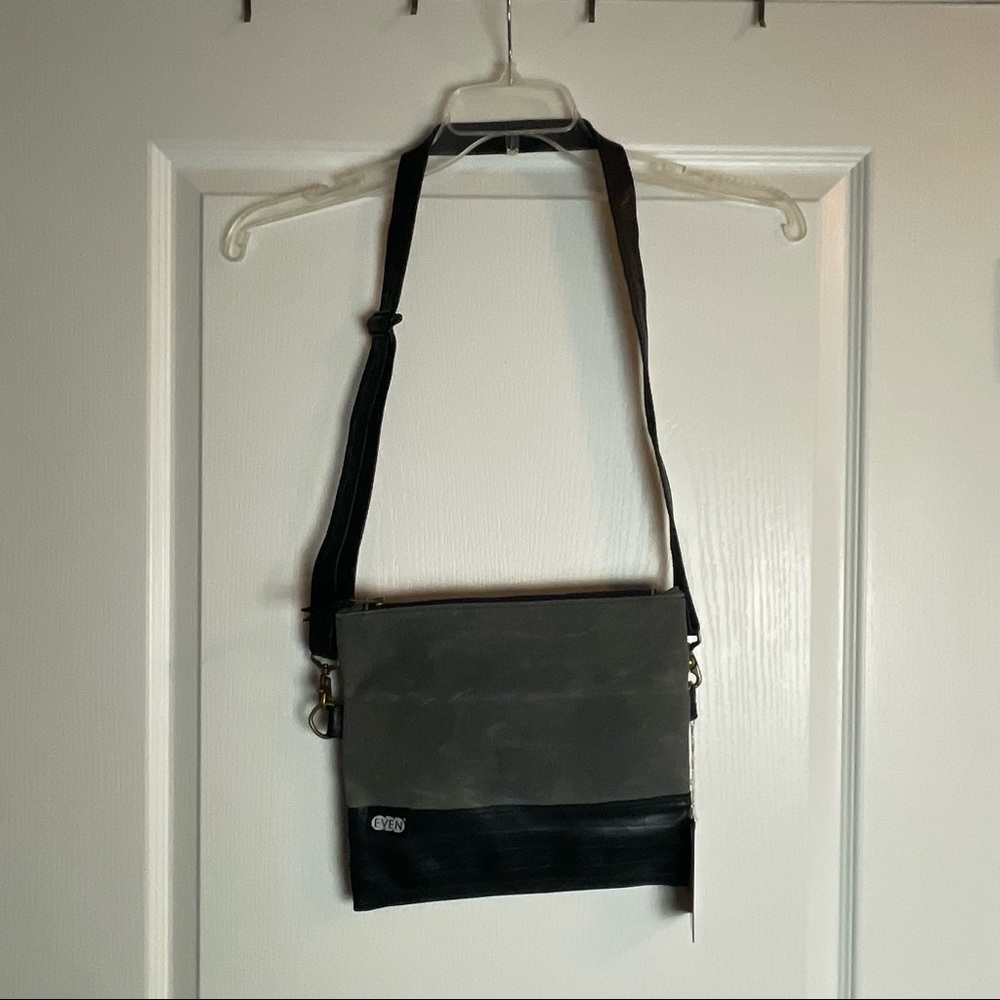 Evenodd Crossbody Bag Waxed Canvas Upcycled